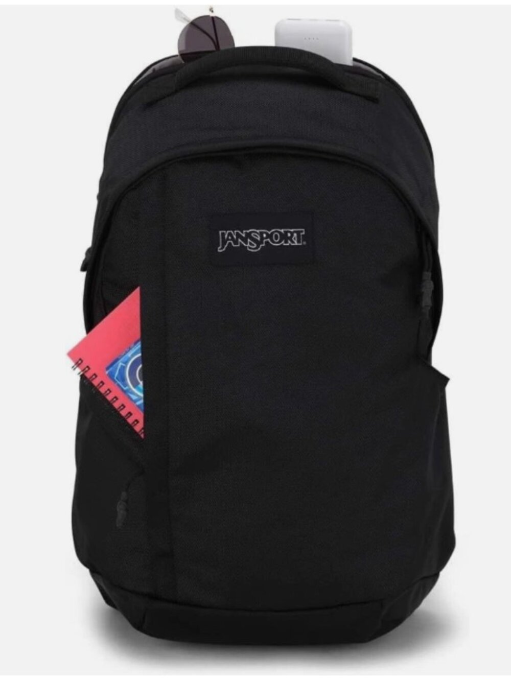 JanSport Station Pack Backpack Black Laptop School Travel Bag Durable Padded New